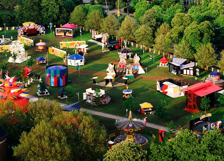 The original Luna Luna amusement park, in Hamburg, Germany, 1987. Courtesy of Luna Luna LLC.