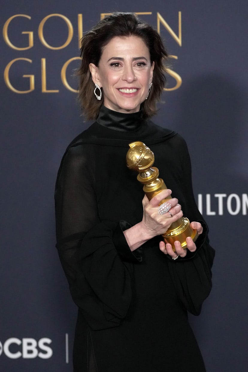 Fernanda Torres, winner of the Best Performance by a Female Actor in a Motion Picture - Drama award ...