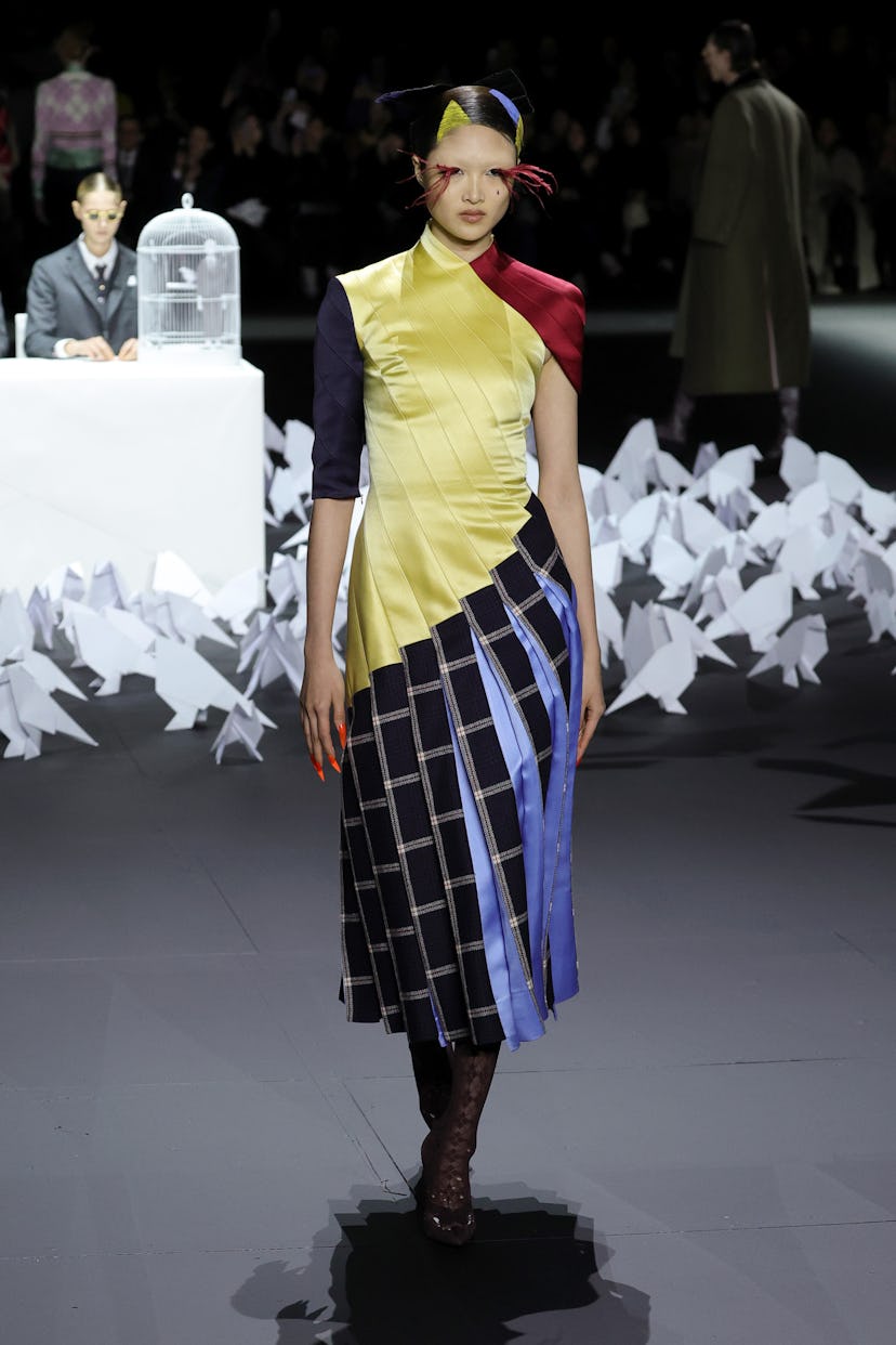 A model walks the runway wearing Thom Browne during February 2025 New York Fashion Week on February ...