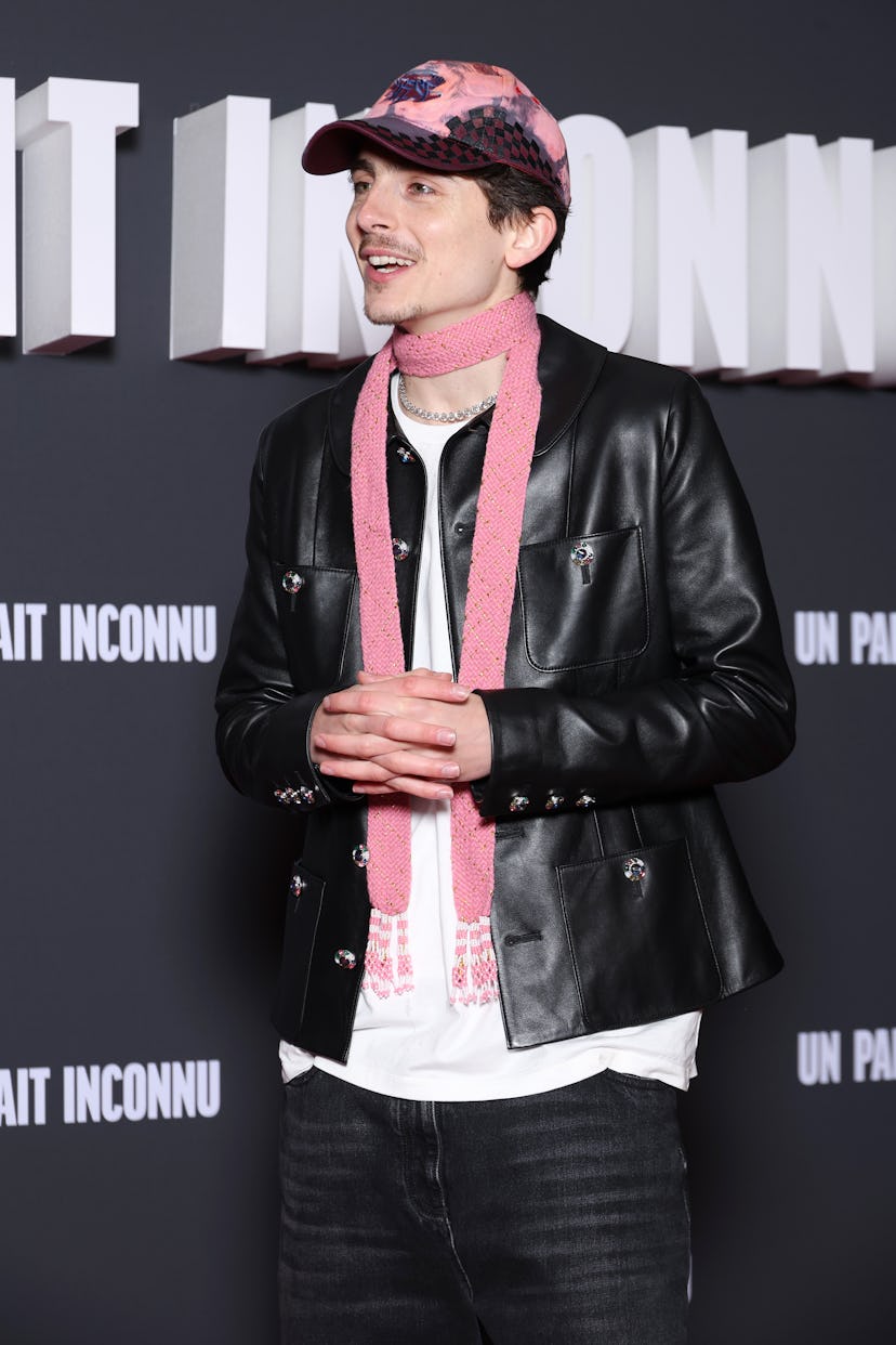 PARIS, FRANCE - JANUARY 15: Timothée Chalamet attends the "Un Parfait Inconnu - A Complete Unknown" ...