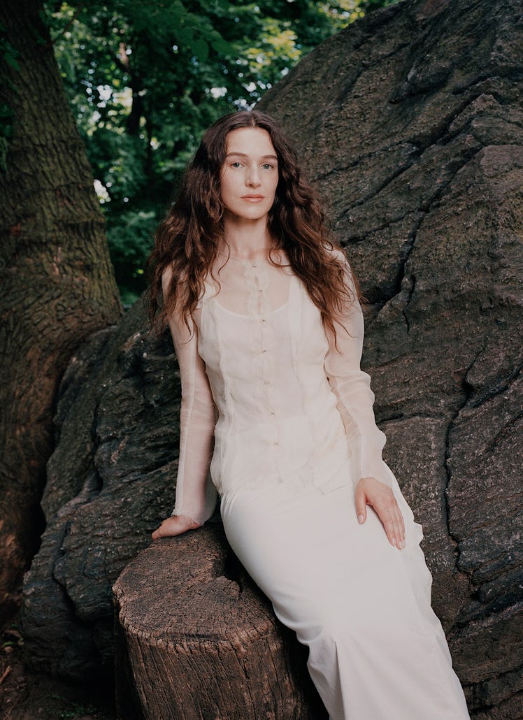 Designer Colleen Allen in a look from her debut collection.