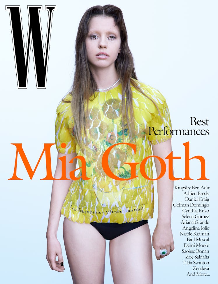 Mia Goth on the cover of W magazine